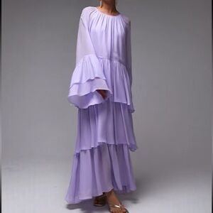 & Other Stories Flouncy Chiffon Ruffled Maxi Dress